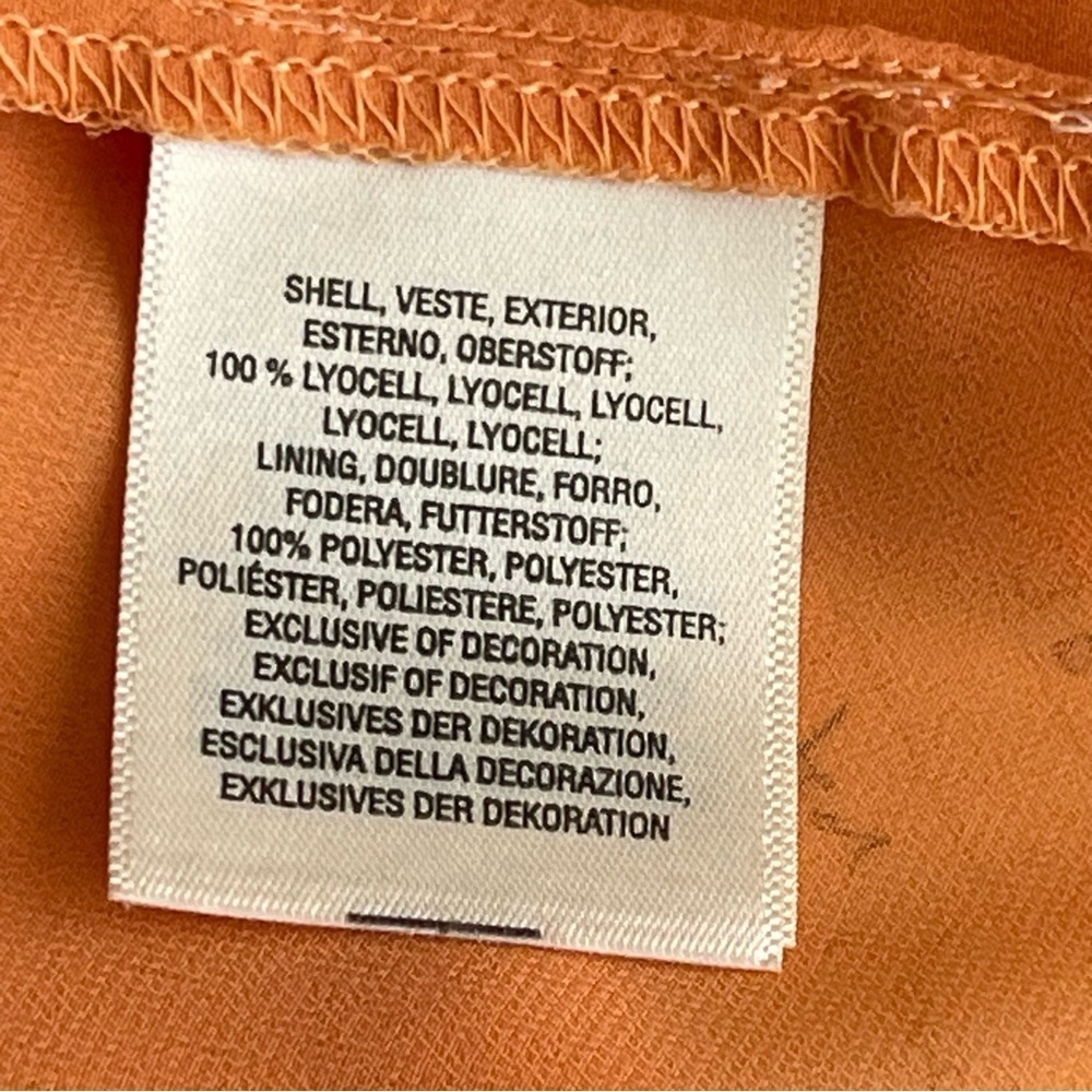 Anthropologie Floreat Maryana Open Shoulder Blouse Women’s Size XS Tangerine - Picture 11 of 11